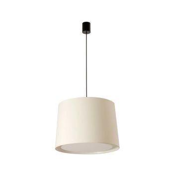 Lámpara de suspensión textil blanco 50x50x35 cm