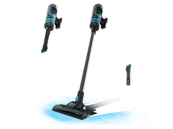 Aspirador escoba - Cecotec Conga 700 PowerHead, 615 W, 18 kPa, Depósito 500ml, Tecnología Ciclónica, Cepillo motorizado, Radio acción 6m, Negro