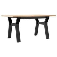 mesa de centromesa auxiliarmesita de centro marco y madera maciza pino y hierro 80x50x40 cm