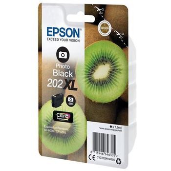 Epson 202XL (T02H14010) Photo Black Original Claria Premium High Capacity Ink Cartridge (Kiwi)