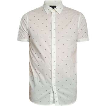 Armani Exchange Camisa manga corta Camisa ajustada con estampado de logo para hombre