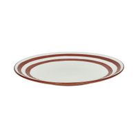 plato llano de porcelana naranja oscuro