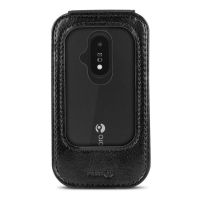 funda para movil doro 7988 piel negra para modelos 6040 6060 6820 6880 7030 7080