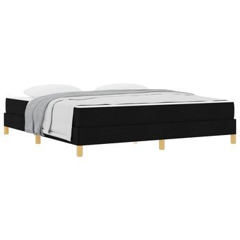 Cama Tapizada  200 X 180 Cm  Madera - Negro