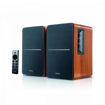 Edifier R1280DBs Active Bluetooth Bookshelf Speakers - Optical Input - 2.0 Wireless Studio Monitor Speaker - 42W RMS with Subwoofer Line out - Wood Grain