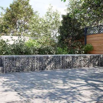 Cesta De Gaviones | Gavión Para Piedras | Gavión Decorativo Con Cubierta Hierro Galvanizado 500x100x50 Cm Cfw382424