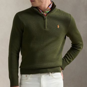 Polo Ralph Lauren Half Zip Cotton Knit Jumper - XXL