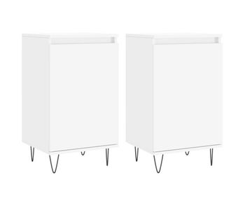 Vidaxl aparadores 2 uds madera de ingeniería blanco 40x35x70 cm