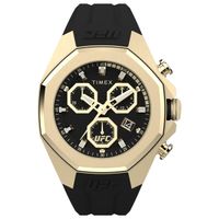 timex reloj hombre caja de acero pulsera silicona de color negro resistente al agua 10 atm tw2w69800