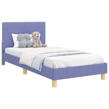 Cama Para Niños Con Cabecero Azul Jeans 80 X 200 Cm Tela Vidaxl