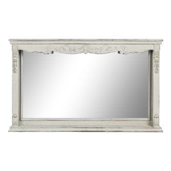 Espejo Abeto Mdf 125x12x76 Envejecido Blanco