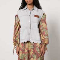 stella nova scalloped denim vest - dk 36uk 10