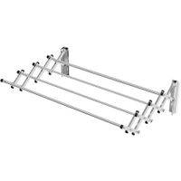 secadora de pared con 8 varillas lisas de acero inoxidable 86x62x22cm