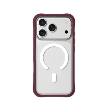 Youngkit Funda Para Iphone 17 Pro Max – Carcasa Magnética Dynamic Ii Transparente Rojo Cherry Silicone, Diseño Moderno Y Ajuste Preciso