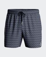 banador short con micromotivo geometrico