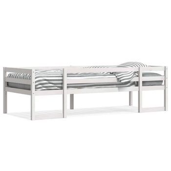 Estructura De Cama De Niños Madera Maciza Pino Blanco 75x190 Cm Vidaxl