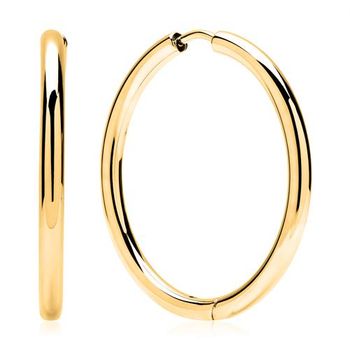 De aros de acero inoxidable chapados en oro