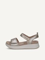 caprice sandal brown made of leather without heel size 38