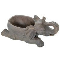 figura macetero elefante gris