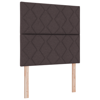 Cabecero De Tela Diseño Diamantes Marrón Oscuro 100 Cm Cfw14486