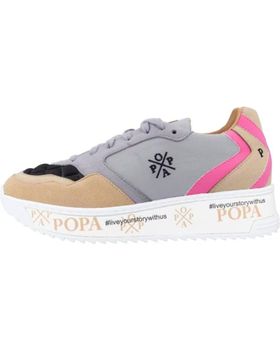 de POPA ZAPATILLAS MUJER MODELO LMANZOR CONCHET COLOR GRIS NEGRO