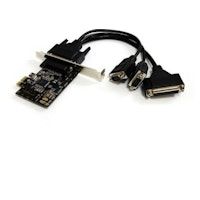 startechcom tarjeta adaptadora pci express pcie 2 puertos serie 1 paralelo con cable multiconector rs232 serial