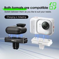 adaptador de carga magnetica soporte de liberacion rapida tipo w c con dos garras para insta360 go ultra accesorios para camara soporte base