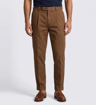 Berwich para hombre. cr0047x Pantalón Chiold marrón (52), Casual, Algodón
