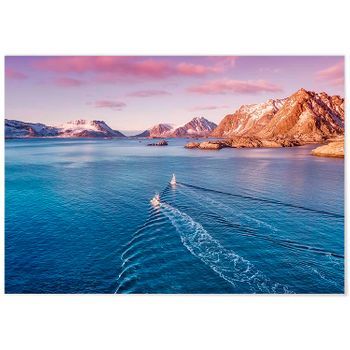 Panorama Dibond De Aluminio Horizonte 100 X 70 Cm | Impreso En Aluminio Dibond Blanco De Alta Calidad | Cuadros Paisajes | Cuadros Decoración Salón |