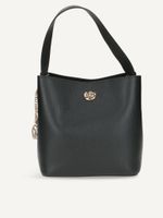 caprice satchel black made of leather size 1