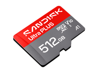 tarjeta micro sd - sandisk ultra plus 512 gb hasta 200 mbs uhs-i v10 a1 c10 adaptador sd full hd gris
