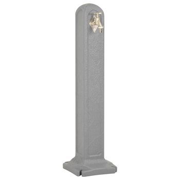Cisterna De Jardín Con Grifo Aspecto De Piedra Gris Claro Vidaxl