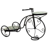 soporte bici de mosaico y forja negro 67x265x43