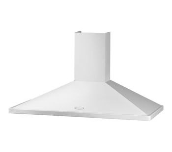 RANGEMASTER RMHDC110WC Chimney Cooker Hood - White & Chrome, White