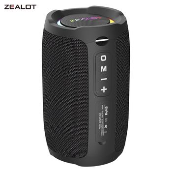 Zealot_S49 Altavoz Bluetooth portátil 360 Sonido estéreo 20W IPX6 Impermeable Inalámbrico Bluetooth 5.2 Estéreo inalámbrico verdadero