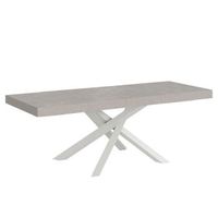 mesa extensible volantis premium cashmere 160264x90 cm con patas blancas