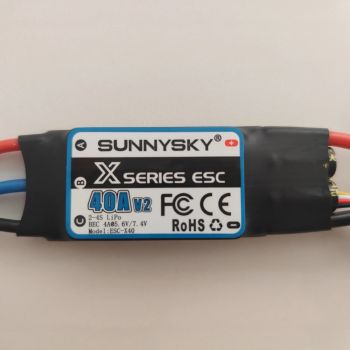 SUNNYSKY X Series 40A V2 2-4S ESC sin escobillas con BEC 4A/5.6V/7.4V, con conector XT60 de 3.5 mm para avión RC