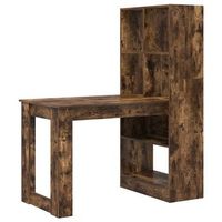 escritorio  mesa de trabajo roble ahumado 122 x 67 x 145 cm madera de ingenieria