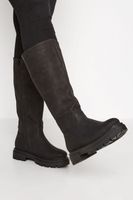 limited collection botas negras altas de suela gruesa en diferentes anchos