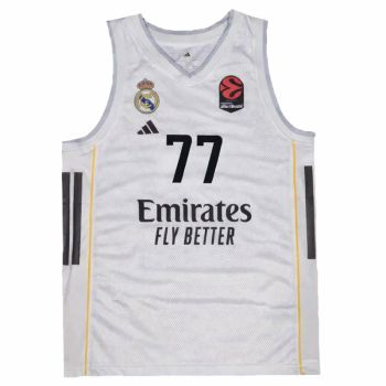 Camiseta Real Madrid Baloncesto Adidas 2025-26 Blanca - Personalizada