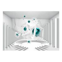 papel pintado 3d - corridor of geometry 150x105 cm