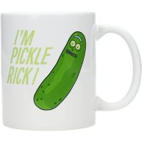 taza im pickle rick rick  morty ceramica 320 mls