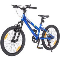 bicicleta de montana infantil 20 pulgadas azul con 6 velocidades