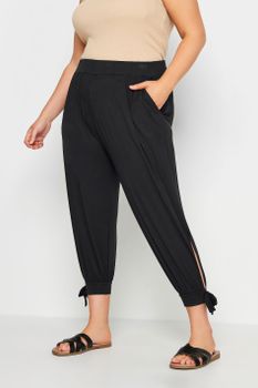 Yours Bombachos Capri Negros Con Lazo , Mujer Curvy Y Tallas Grandes, Yours
