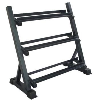 Rack Para Mancuernas 130cm - Acero Soldado - Viok Sport - Doble Nivel - Diseño Estable Y Compacto