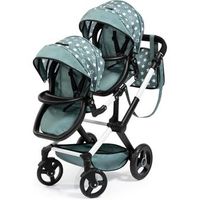 cochecito de munecas gemelar carrito doble para munecos con altura regulable - bayer design 26758aa