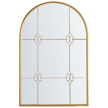 Espejo De Pared Estilo Glamour Vintage Decorativo Con Marco De Metal Dorado Thulay