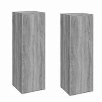 mueble de tv 2 uds madera ingenieria gris sonoma 305x30x90 cm vidaxl