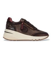 carmela para mujer 16422803-marron zapatillas de piel 164228 marron 36 5 a 8cm cordones cremallera casual