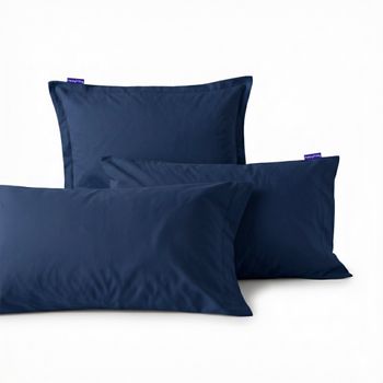 Basic Funda de almohada Azul marino